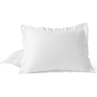 Coyuchi Heirloom Organic Cotton Sateen Sham in Alpine White at Nordstrom, Size Standard