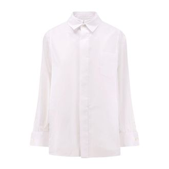 sacai Camicia in Popeline con Pannello Frontale - - Blouses & Shirts - Donna - Bianco - L