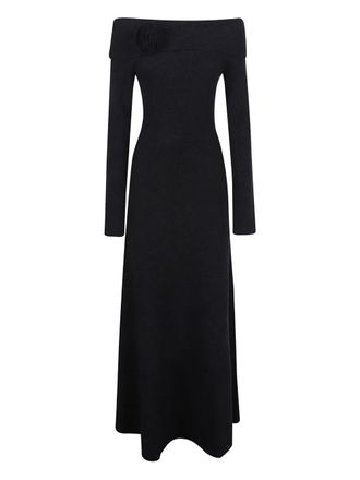 Blugirl ribbed maxi dress - women - Wool - S - Black
