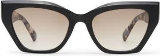 AIRE Persei 51mm Cat Eye Sunglasses in Black /Charcoal Tort at Nordstrom Rack