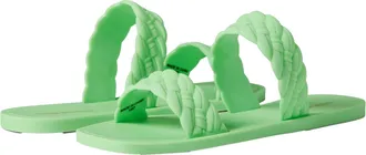 Steve Madden Bohemia Flat Sandal Light Green BOHEMIA-GRN Womens