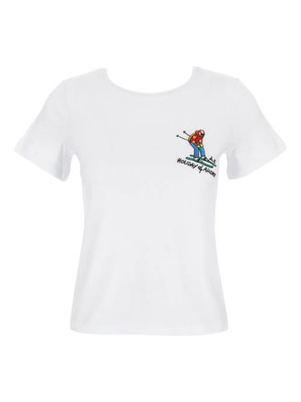 Alessandro Enriquez embroidered crew-neck T-shirt - women - Cotton - M - White