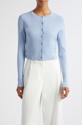 Toccin Zoe Cropped Cardigan in Sky at Nordstrom, Size Xx-Small
