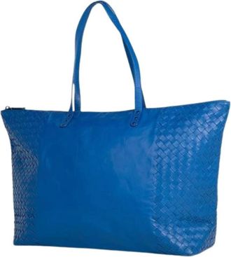 Bottega Veneta Pre-owned Tote Bags, female, Blue, Size: ONE SIZE Pre-owned Vintage Tote Bag
