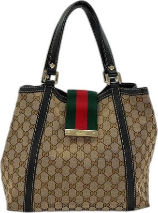 Gucci Brown Gg Canvas Tote Bag (Pre-Owned)