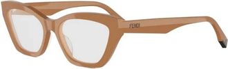 Fendi Glasses, female, Orange, Size: 54 MM Way Cat-eye Frame