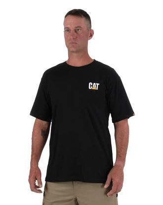 CAT Caterpillar Mens Trademark T-Shirt (Regular and Big & Tall Sizes) - Black - Large