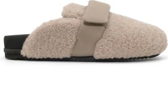 Roam Fuzzy Loafer Mule In Cement
