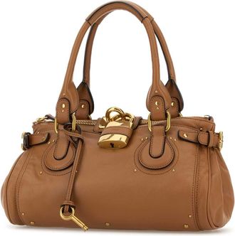 Chlo&eacute; Womens Camel Leather Paddington Shoulder Bag Mustangbrown Bovine