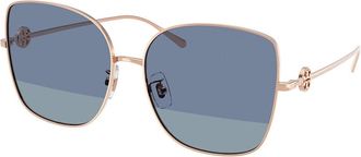 Tory Burch TY6106D Asian Fit 33584U Womens Sunglasses Gold Size 60