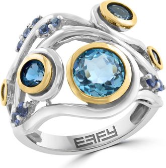 Effy Bezel Set Blue Topaz Cluster Ring at Nordstrom Rack, Size 7
