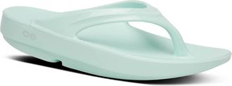 Oofos Womens Oolala Thong Sandal In Mint