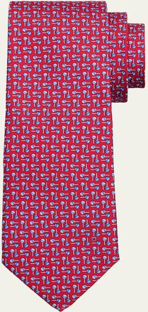 Ferragamo Mens Micro-Lollipop Print Tie
