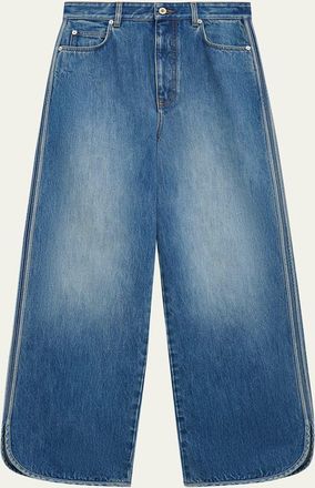 Loewe Rounded Hem Wide-Leg Jeans