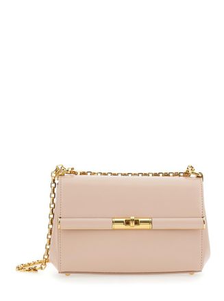 Dolce & Gabbana Marlene Pink Shoulder Bag With Twist Lock In Leather Woman