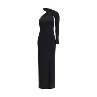 Courr&egrave;ges Black Viscose Cocktail Womens Dress