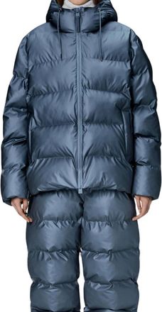 Rains Alta Longer Puffer Jacket In Bay