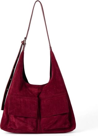 Generic Large Capacity Handbags Female Crossbody Bags Shoulder Bag Women Fashion Suede Vintage Tote(Red)