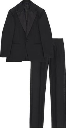 Fortela Bond Fresco Wool Suit in Black at Nordstrom, Size 52 Eu