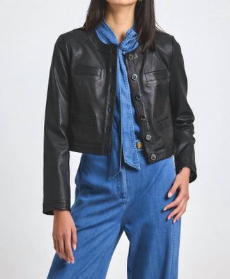 Derek Lam Penny Leather Jacket In Black
