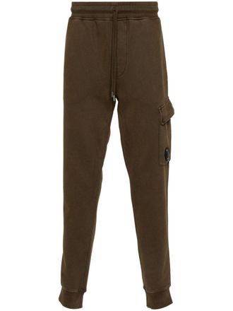 C.P. Company Lens-detail fleece track pants - Green