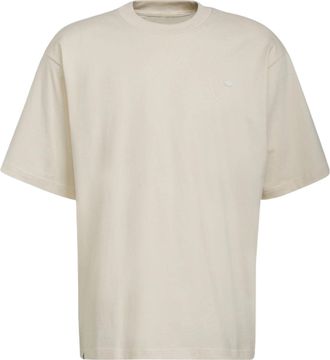 adidas originals SS22 Solid Color Embroidered Logo Sports Short Sleeve Beige HD2747
