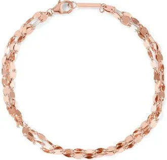 Lana Jewelry Mega Gloss Blake Triple Strand Bracelet in Rose Gold at Nordstrom
