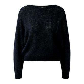 Oui Truien & Vesten, Dames, Zwart, M, Wol, Round-neck Truien
