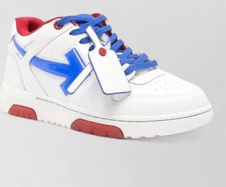 Off-white leather low-top sneakers