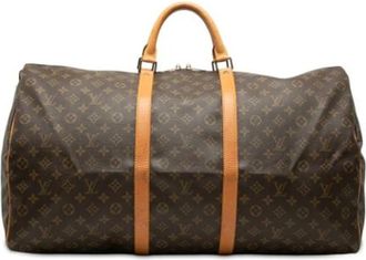 Louis Vuitton Pre-owned Keepall 60 - Dames - Vintage Weekendtas - Bruin - ONE Size - Leer - Vintage