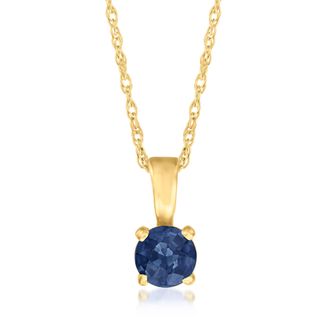 RS Pure by Ross-Simons Sapphire Pendant Necklace in 14kt Yellow Gold
