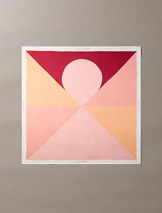 Calvin Klein Pa&ntilde;uelo bandana cuadrado satinado color block