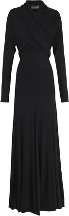 Cortana Velora- zwart cupro stretch jurk - Dames - Avondkleed - Zwart - M - Katoen - Kleedjes