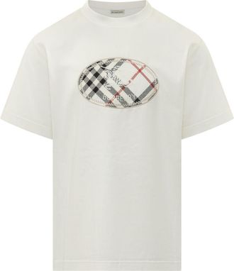 Burberry White Crew Neck T-Shirt