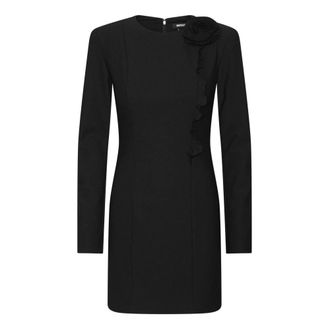 Rotate Mini Abito Floreale con Volant in Crepe - - Dresses - Donna - Nero - XS