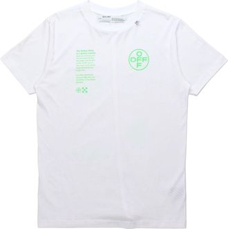 Off-white Fluorescence Alphabet Printing Short Sleeve White OMAA027R201850060145