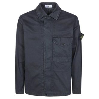 Stone Island Camicia - Heren - Casual Overhemden - Zwart - XL - Denim - Overhemden