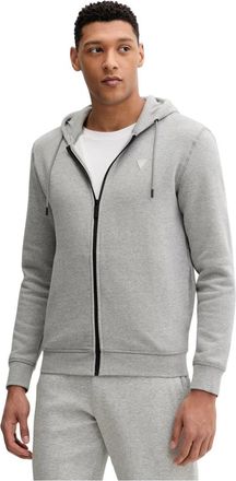 Guess Aldwin Zip Hooded Sweatshirt - Heren - Vesten met rits - Grijs - 2XL - Katoen - Hoodies & sweatvesten