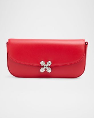 Alexander McQueen Small Skull Flower Leather Shoulder Bag
