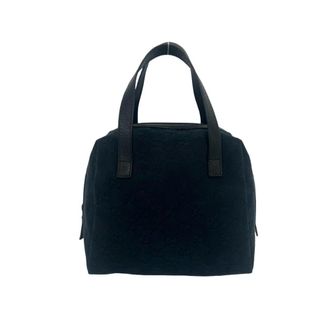 Gucci Black Canvas Leather Boston Bag Handbag Tote Bag (Pre-Owned)