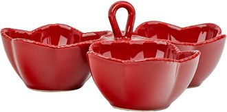 10 Strawberry Street Set Of 2 Beaded Blossom Trio Serving Caddies