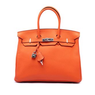 Herm&egrave;s Pre-owned Hermes Clemence Birkin Retourne 35 Satchel Ladies HSU7JQRC6FTB6RC7