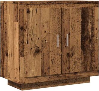 vidaXL Aparador de madera contrachapada envejecida 80x40x75 cm Vidaxl