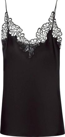 Stella McCartney Lace-Trim Satin Cami Top Black