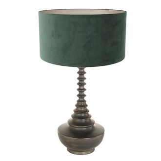 Steinhauer Anne Lighting - L&aacute;mpara De Mesa - Bois - Negro - Madera Velours
