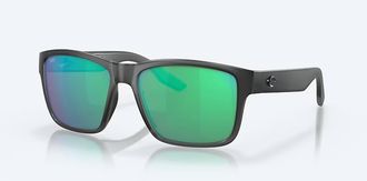 Costa Unisex Paunch Polarized Sunglasses In Smoke Crystal Green Mirror