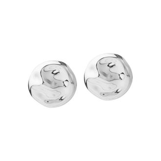 Federica Tosi Accessoires, Dames, Grijs, ONE Size, Mindy Metallic Oorbellen