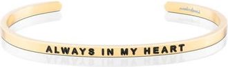 Mantra Always In My Heart bracelet in Yellow Gold at Nordstrom