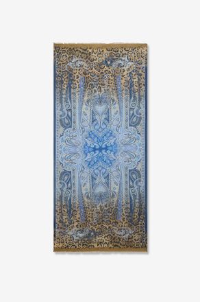 Etro Baumwollschal mit Leoparden- und Paisley-Print Orfeo