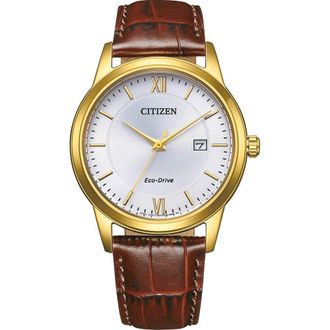 Citizen Mens Brown Watch AW1782-11A Leather - One Size